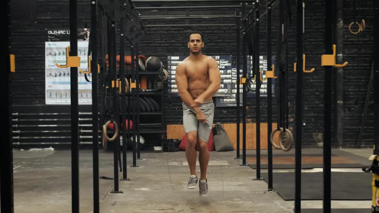 Stock Video Man Jumping Rop Animated Wallpaper