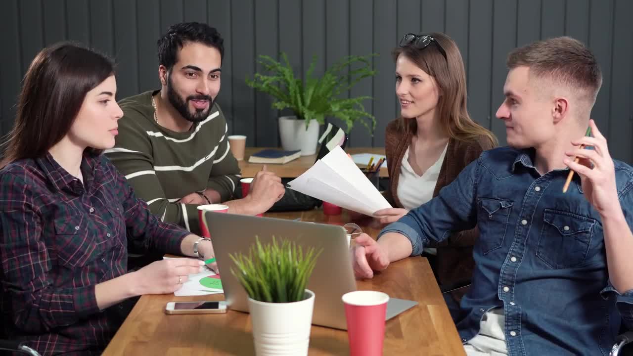 Stock Video Motivated Team Cheer After Successful Launch Live Wallpaper