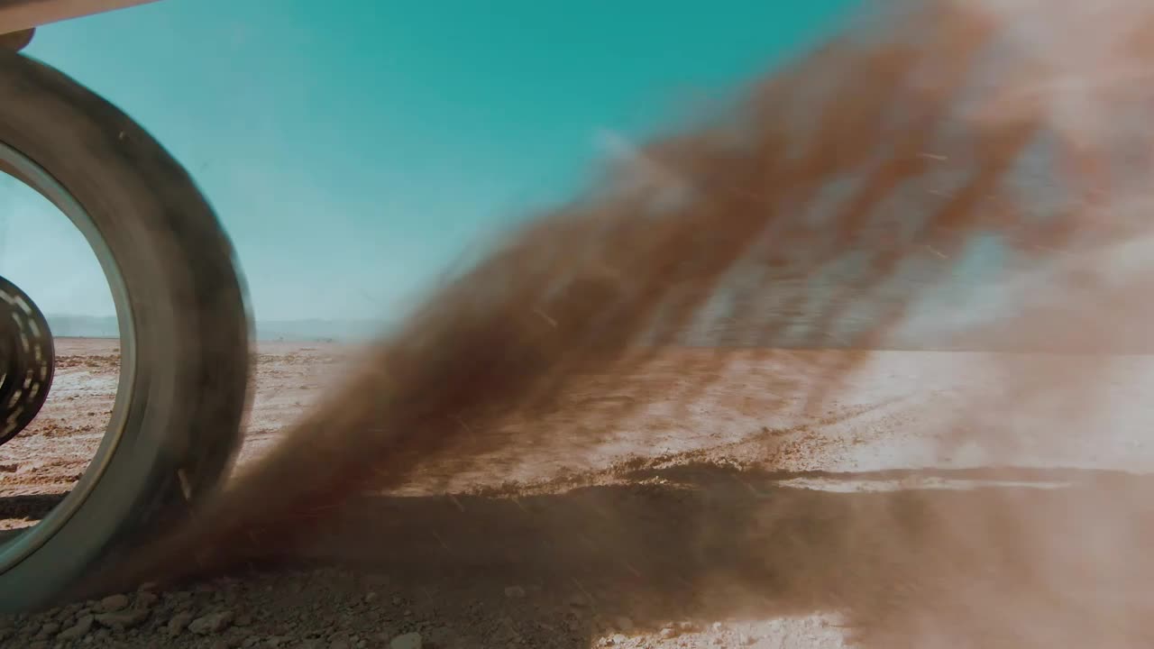 Stock Video Motorcycle Tire Speeding In The Desert Live Wallpaper