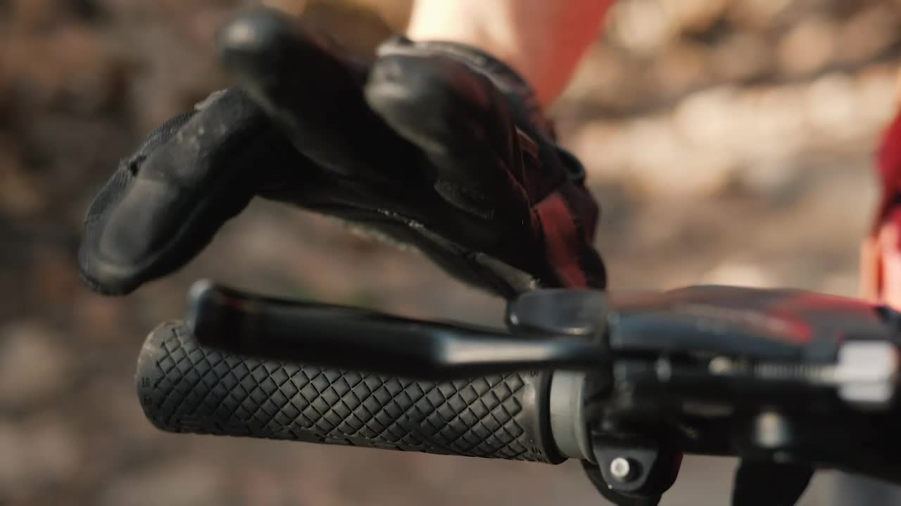 Stock Video Motorcyclist Placing His Hands On The Handlebars Live Wallpaper