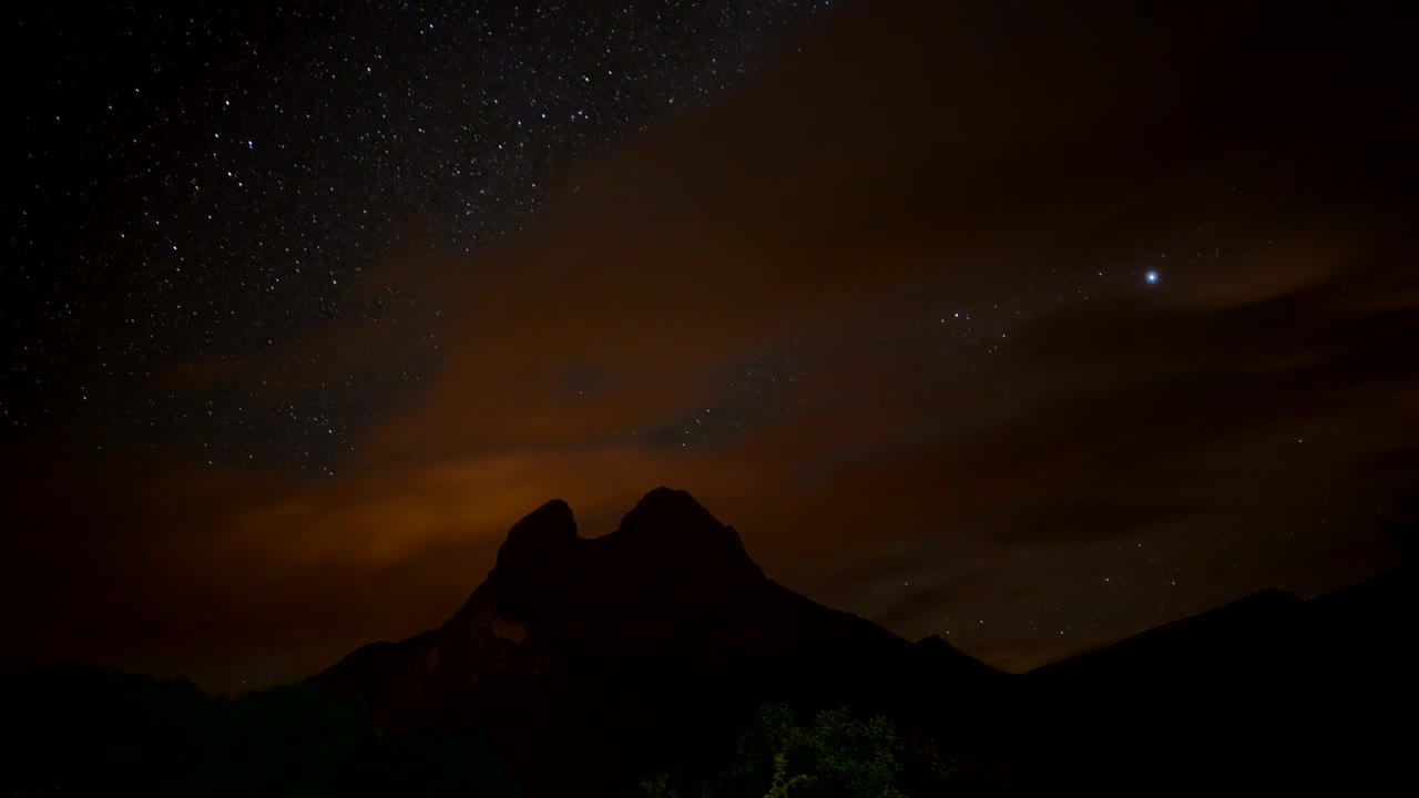 Stock Video Mountain During The Night Until Dawn Live Wallpaper