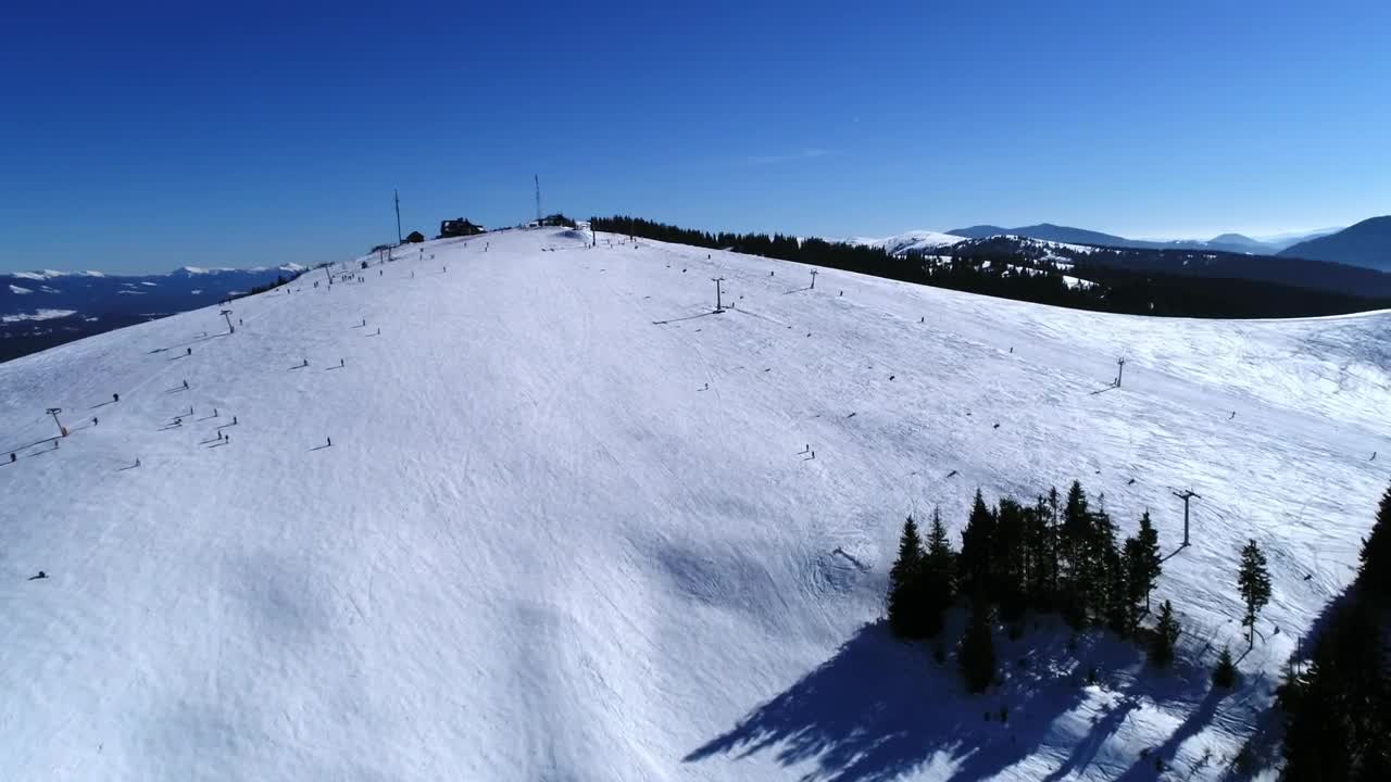 Stock Video Mountain For Skiing In The Alps Live Wallpaper