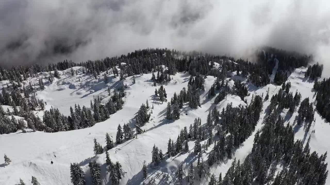 Stock Video Mountain For Skiing Seen From The Air Live Wallpaper