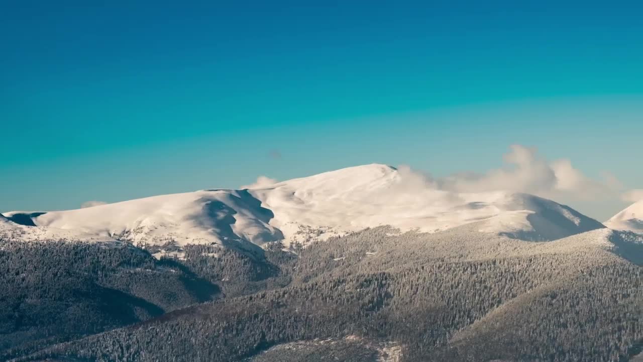 Stock Video Mountain Range Seen From Afar Fast Motion Live Wallpaper