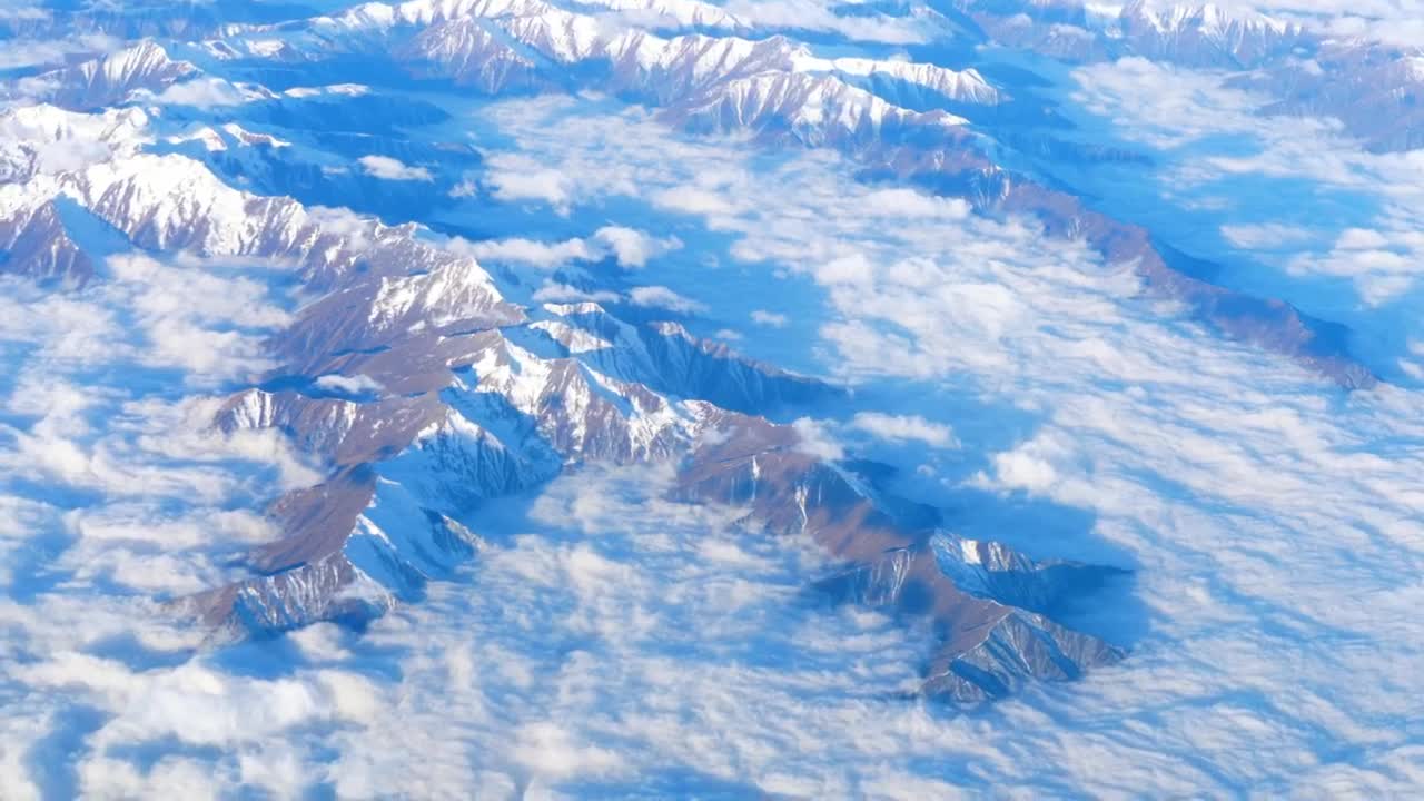 Stock Video Mountain Range View Form Airplane Live Wallpaper