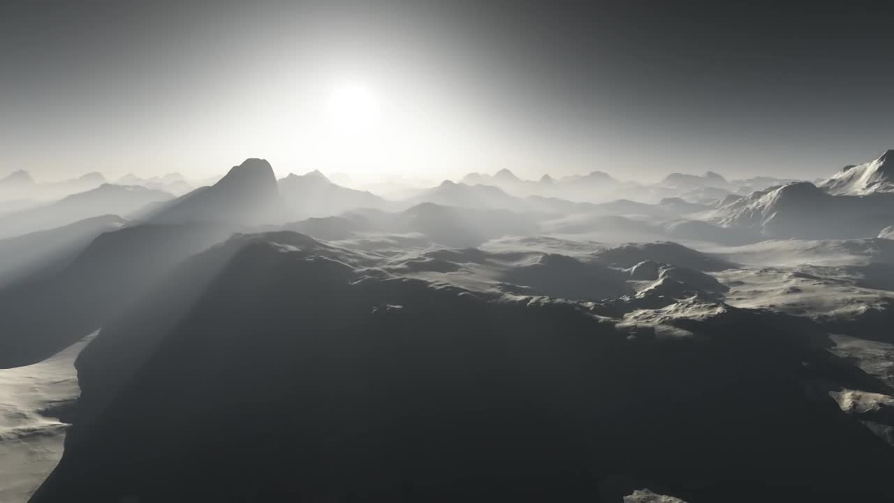 Stock Video Mountainous Surface Of An Alien World Live Wallpaper