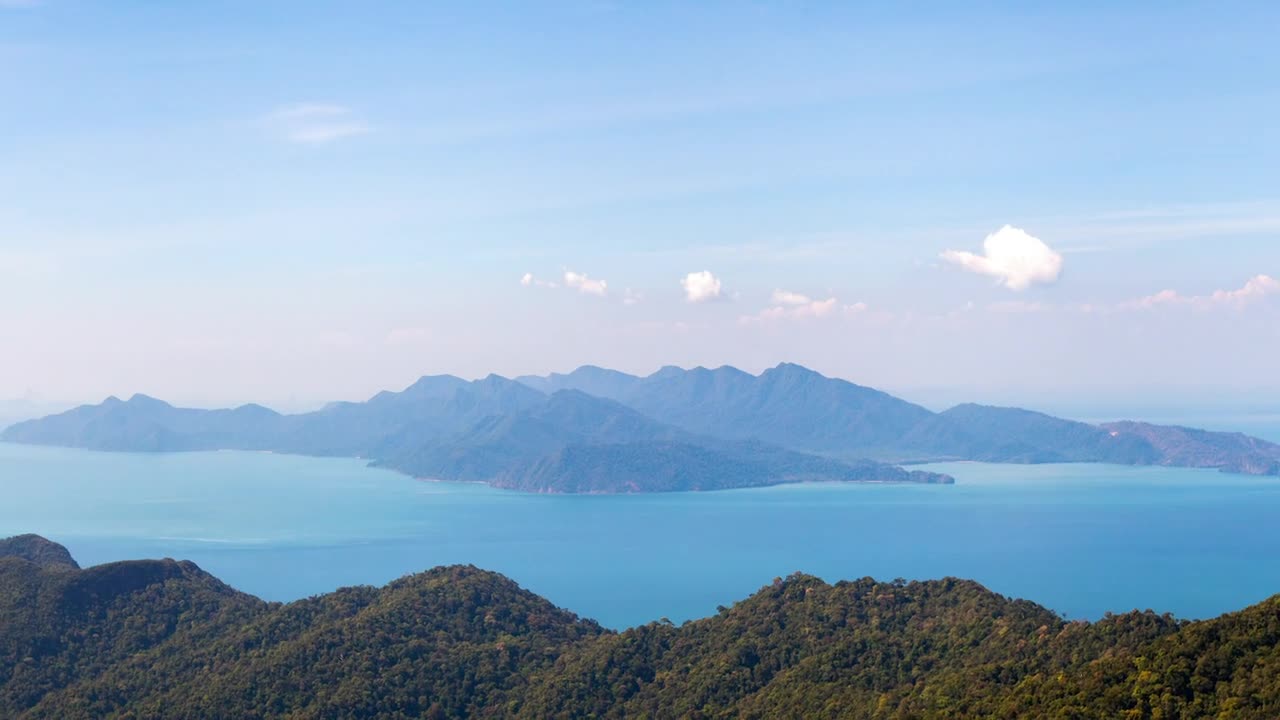 Stock Video Mountains And Ocean Landscape Live Wallpaper