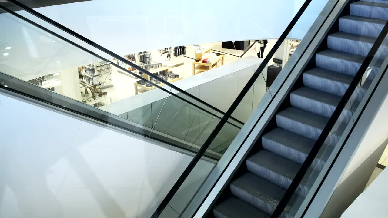 Stock Video Moving Stairs Inside A Building Live Wallpaper