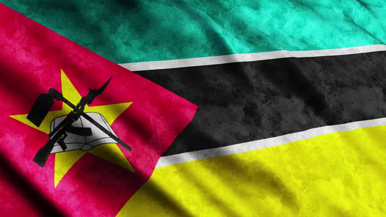 Stock Video Mozambique Flag From African Continent Live Wallpaper