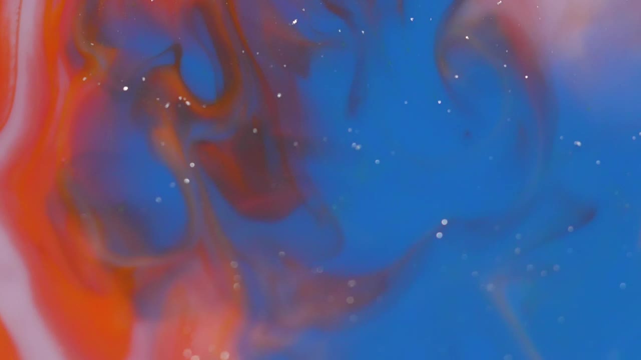 Stock Video Multicolor Ink Swirls In Water Live Wallpaper