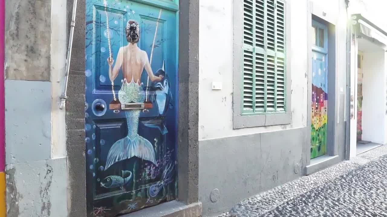 Stock Video Mural Art At The Doors Live Wallpaper