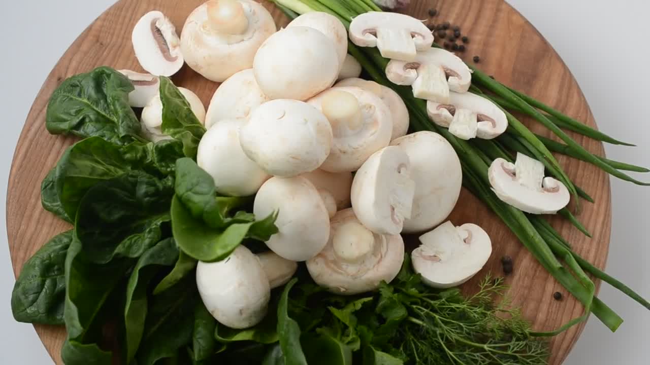 Stock Video Mushrooms And Vegetables Live Wallpaper