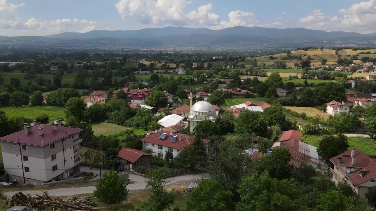 Stock Video Muslim Mosque In A Village Live Wallpaper
