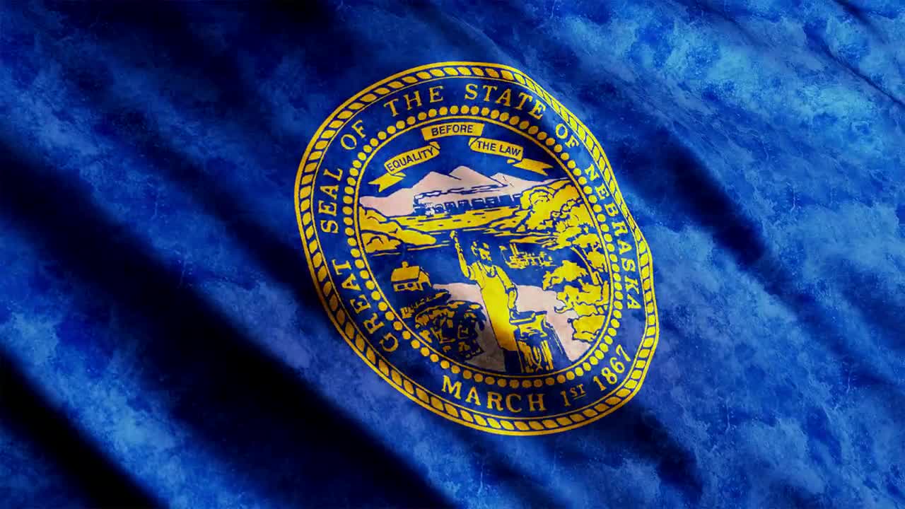 Stock Video Nebraska State Waving Flag Live Wallpaper