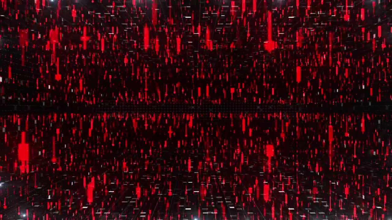 Stock Video Negative Stock Market Indicators D Animation Live Wallpaper