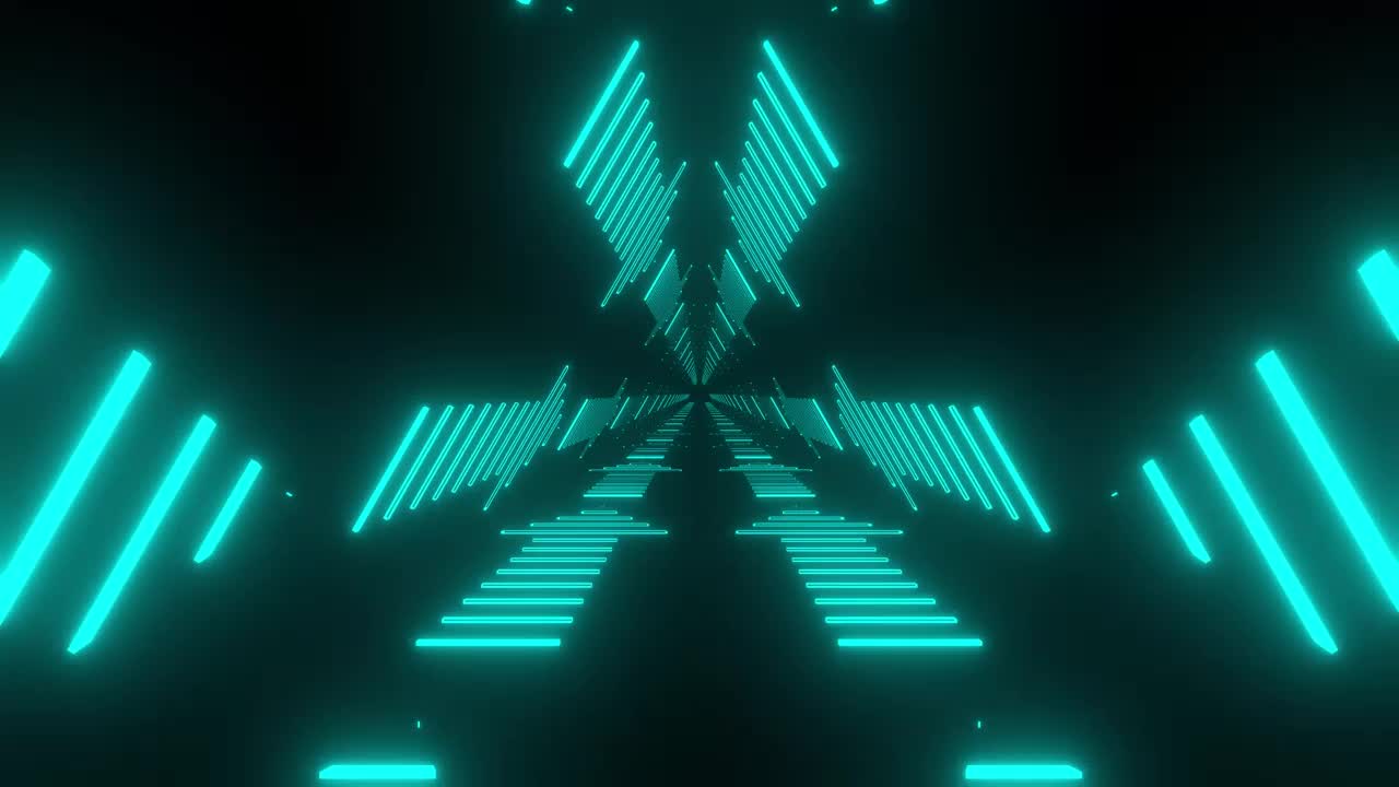 Stock Video Neon Arrows In A Triangle Tunnel Live Wallpaper