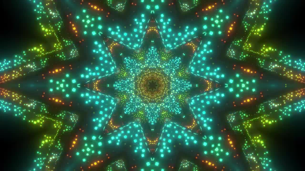 Stock Video Neon Colorful Stars D Animation Live Wallpaper
