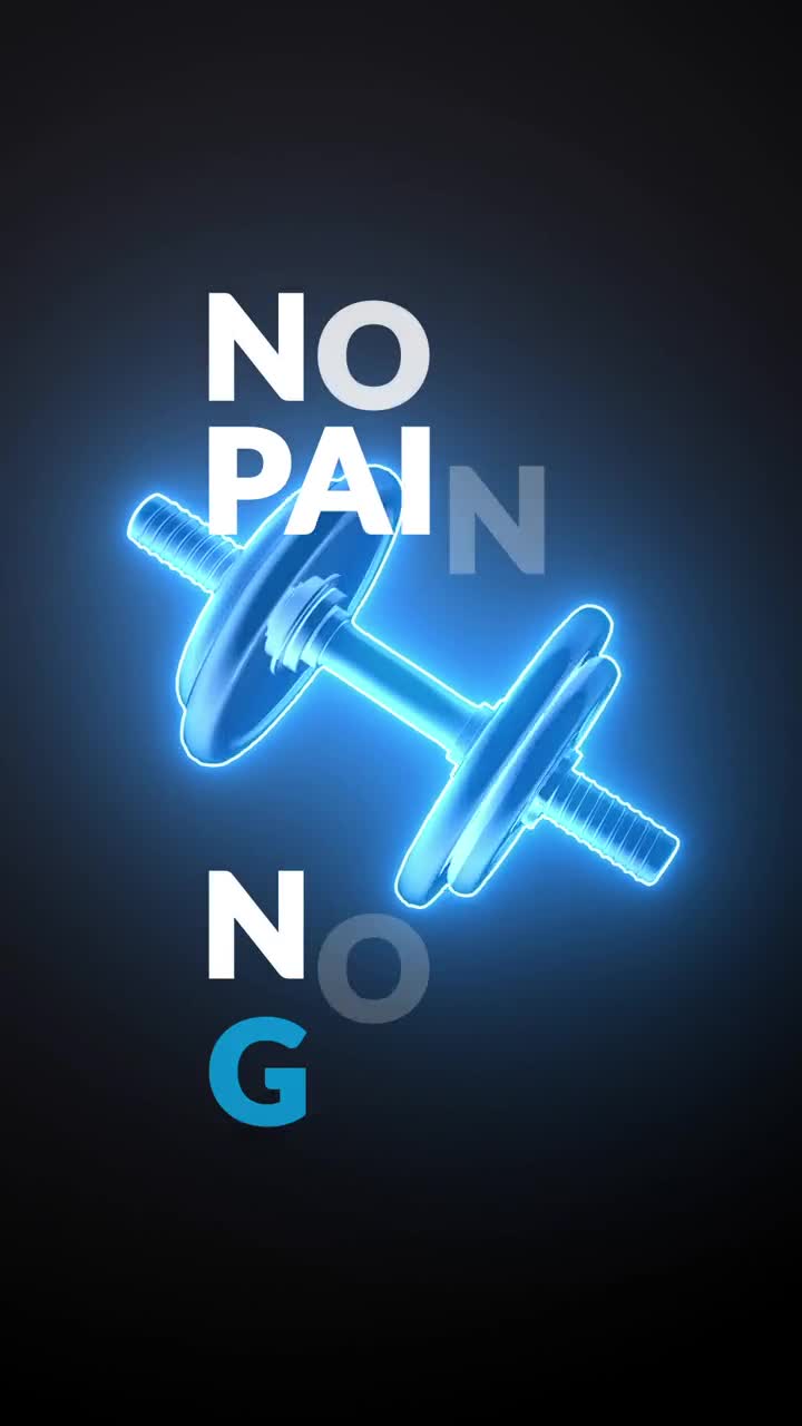 Stock Video Neon Fitness Story Live Wallpaper