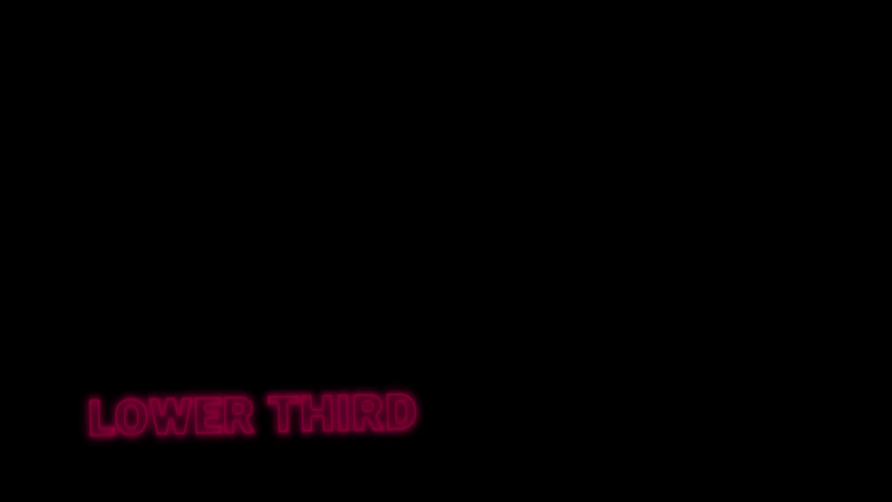 Stock Video Neon Lower Third Title Block Live Wallpaper