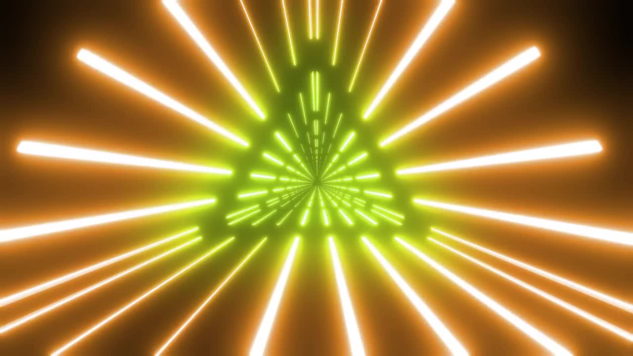 Stock Video Neon Tunnel In The Shape Of A Triangle Live Wallpaper