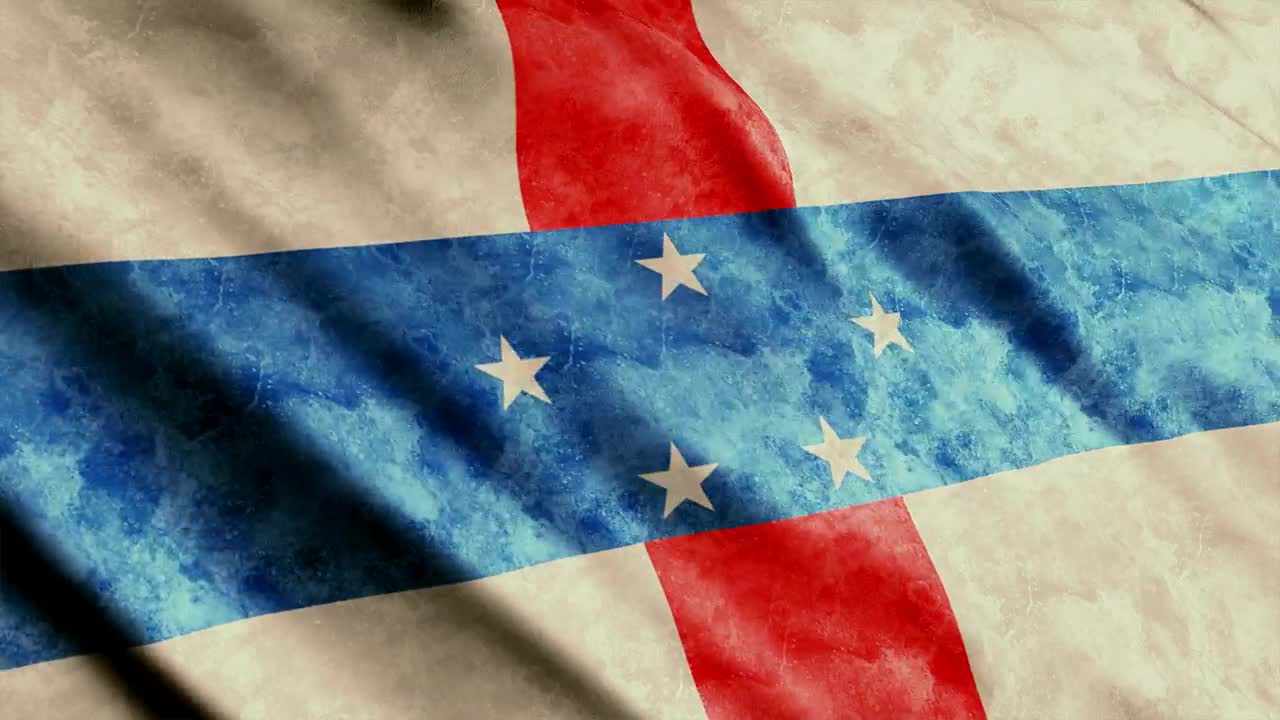 Stock Video Netherlands Antilles Flag Live Wallpaper