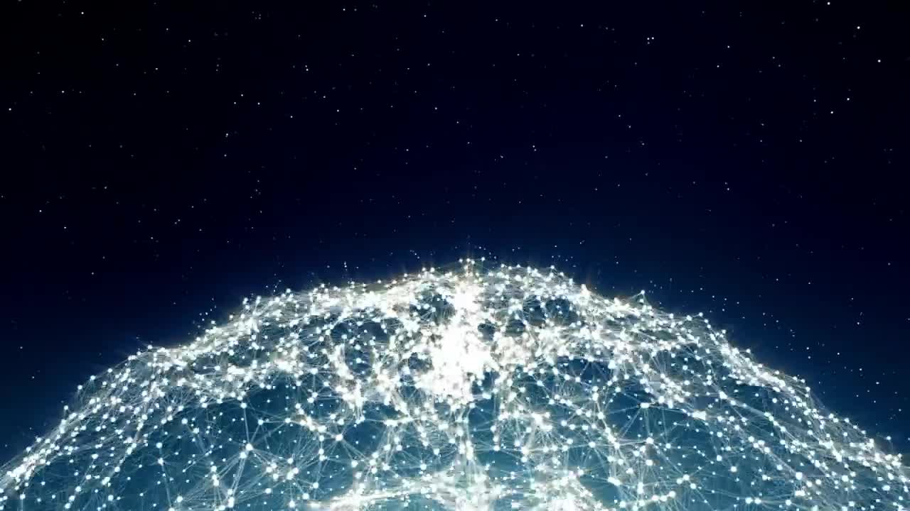 Stock Video Networking In The Shape Of A Globe In Space Live Wallpaper