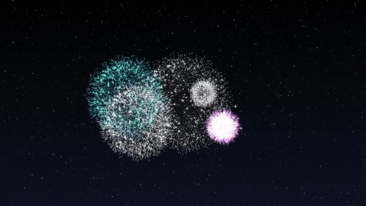 Stock Video New Year Fireworks Logo Reveal Live Wallpaper