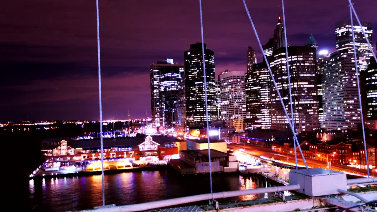 Stock Video New York City View At Night Live Wallpaper