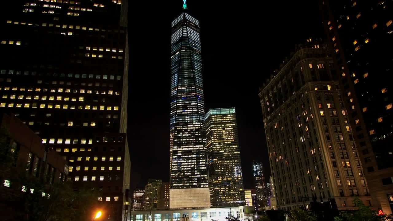 Stock Video New York Skyscraper At Night Live Wallpaper