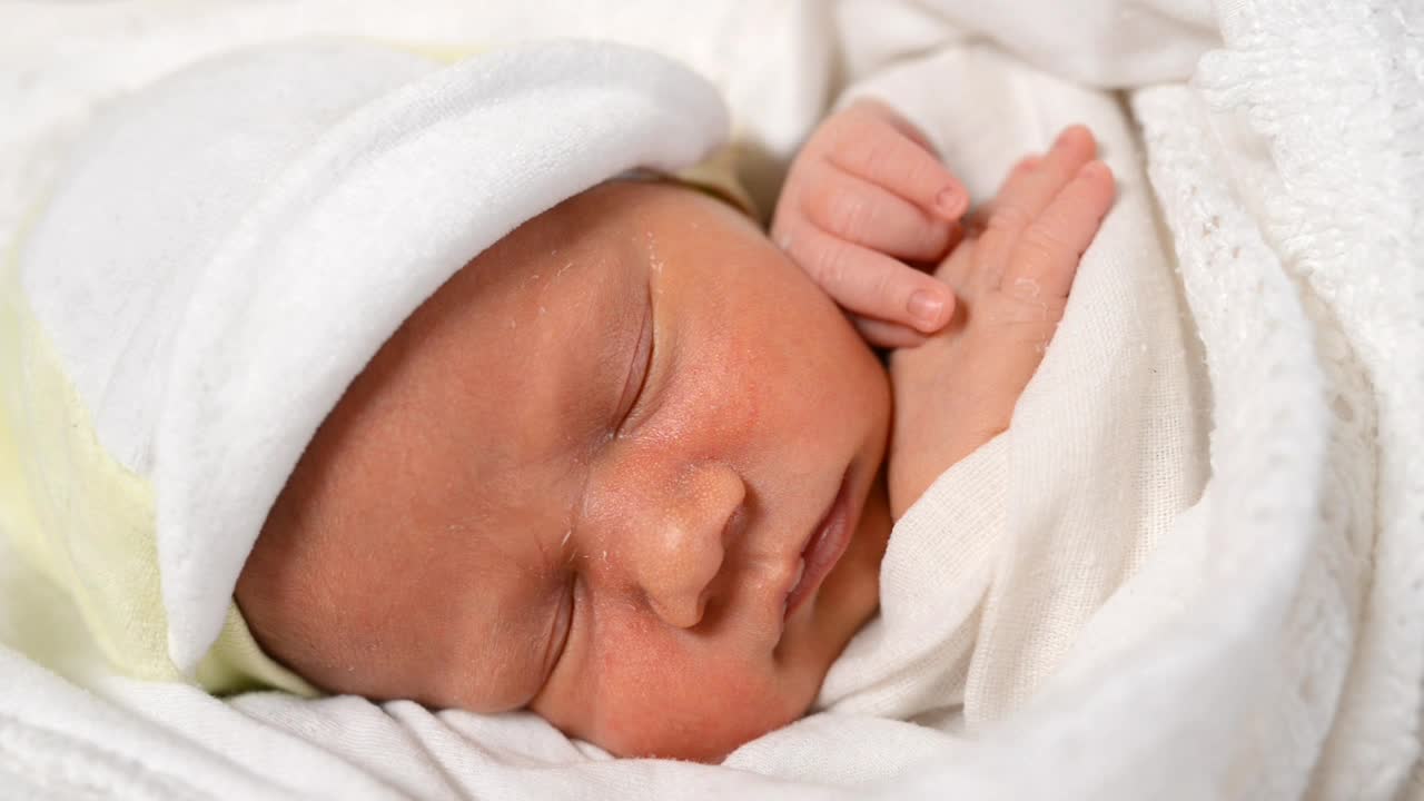 Stock Video Newborn Baby Dreaming Live Wallpaper