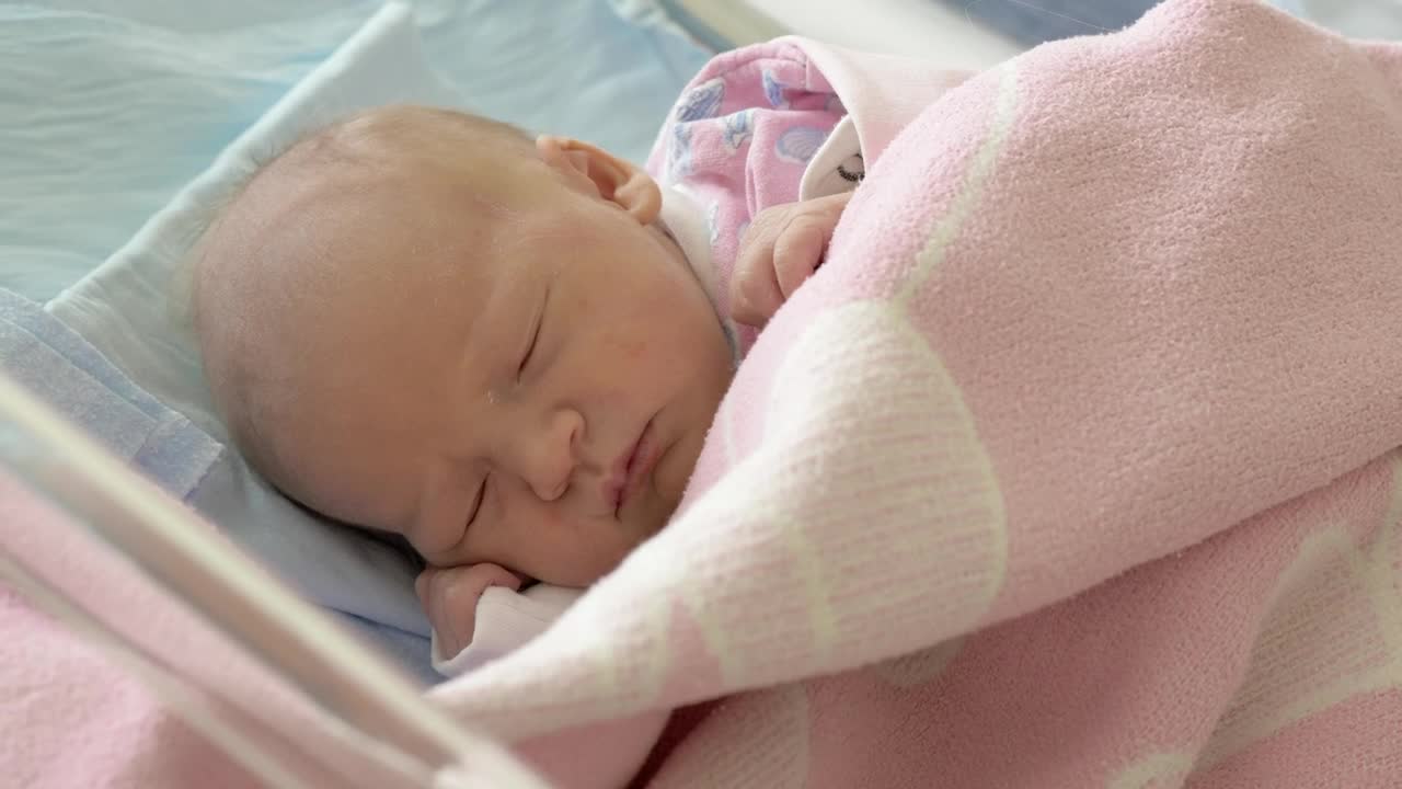 Stock Video Newborn Baby Sleeping Quietly Live Wallpaper