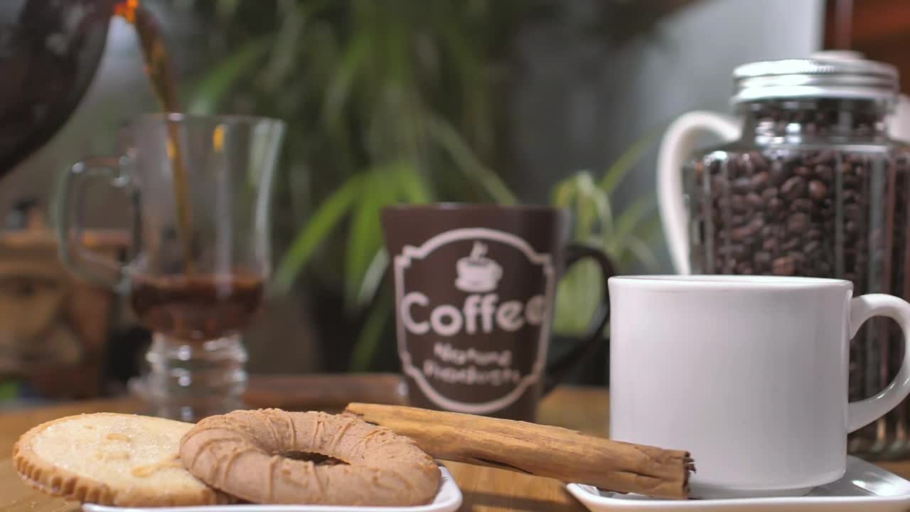 Stock Video Nice Composition Of Coffee Related Items Live Wallpaper