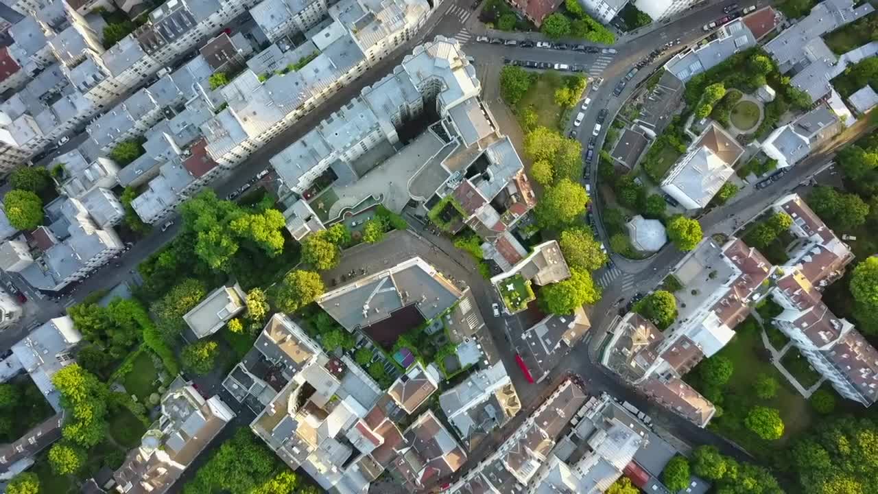 Stock Video Nice Neighborhood In Paris Top Shot Live Wallpaper