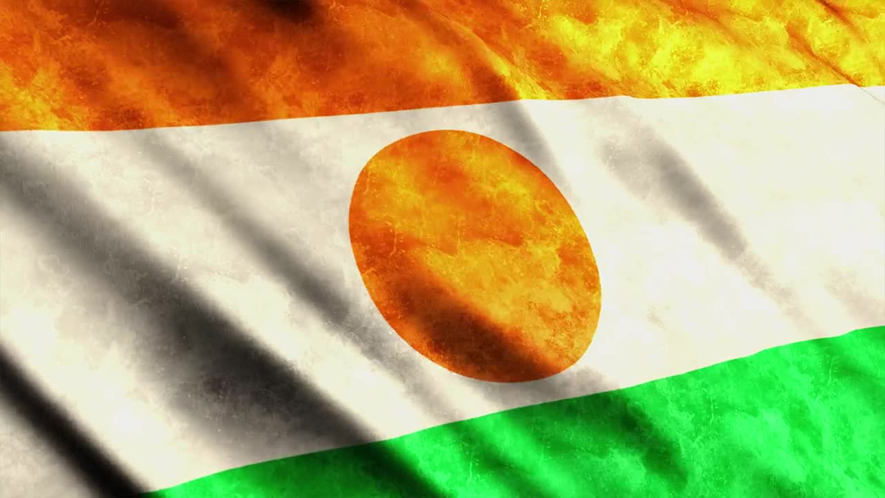 Stock Video Niger Waving D Faded Flag Live Wallpaper