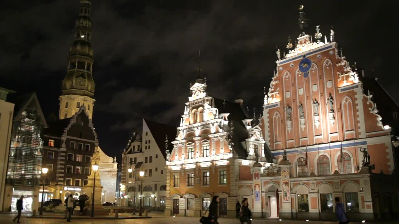 Stock Video Night Lights In Latvia Live Wallpaper