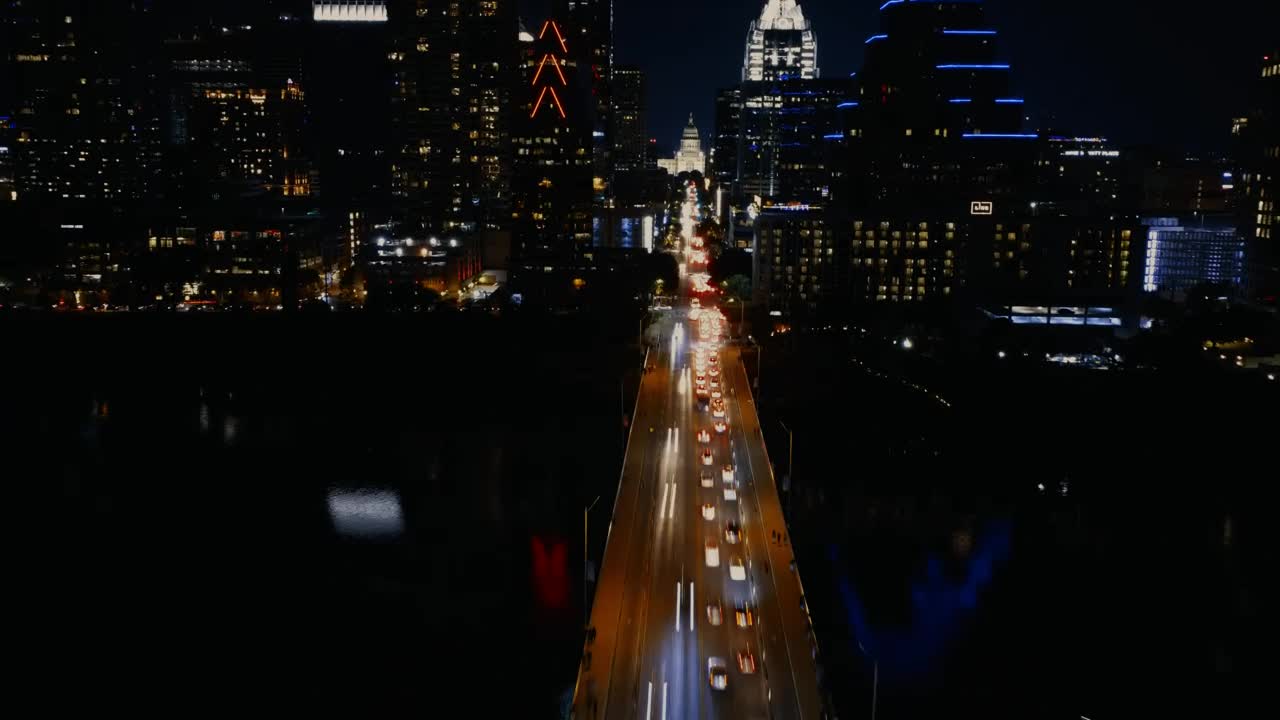Stock Video Night Movement Of A City From Above Live Wallpaper