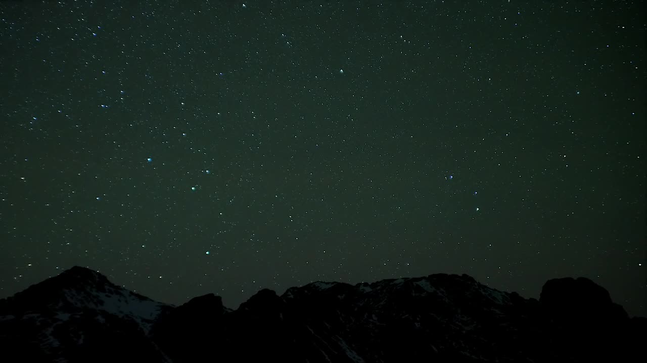 Stock Video Night Sky Full Of Stars And Mountain Silhouette Live Wallpaper