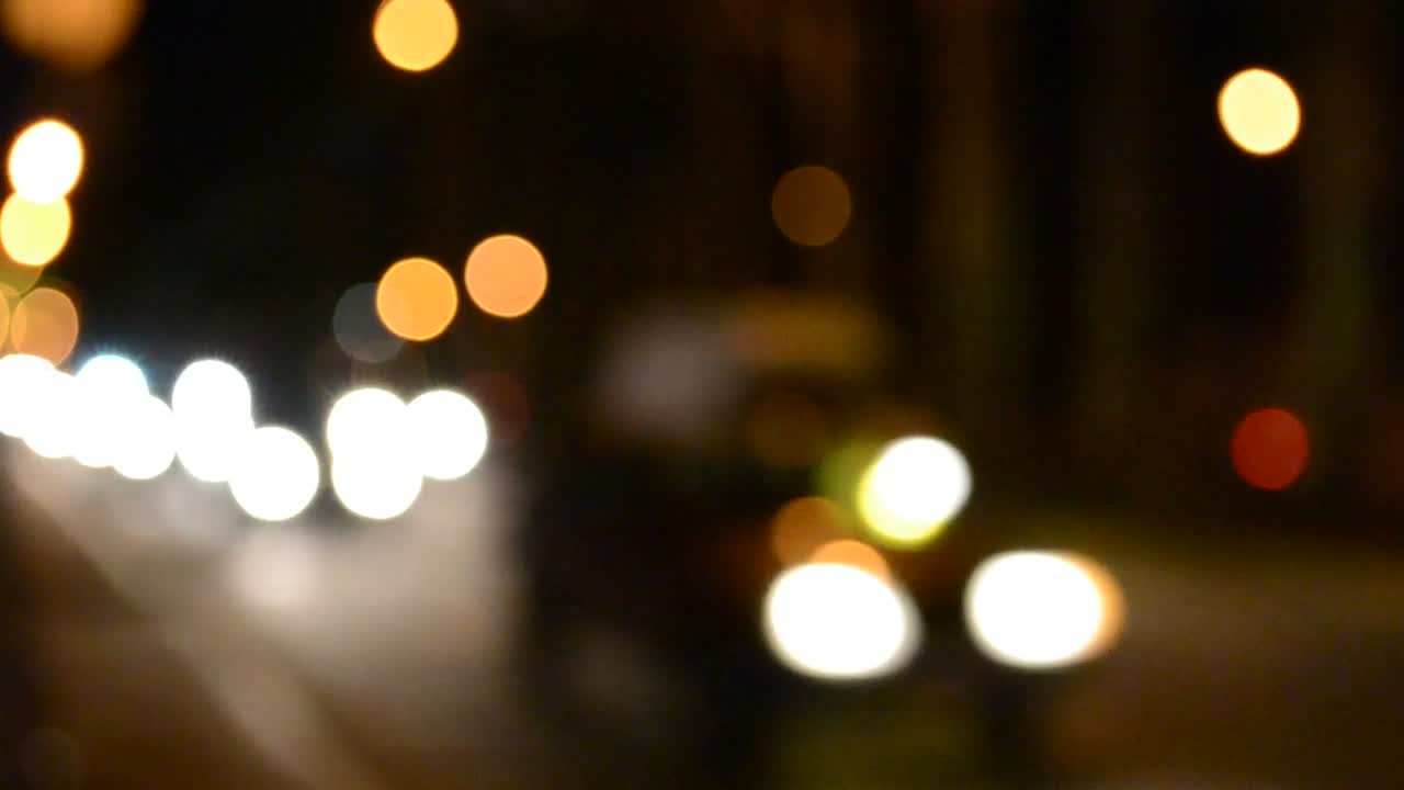 Stock Video Night Traffic Blurred Shot Live Wallpaper