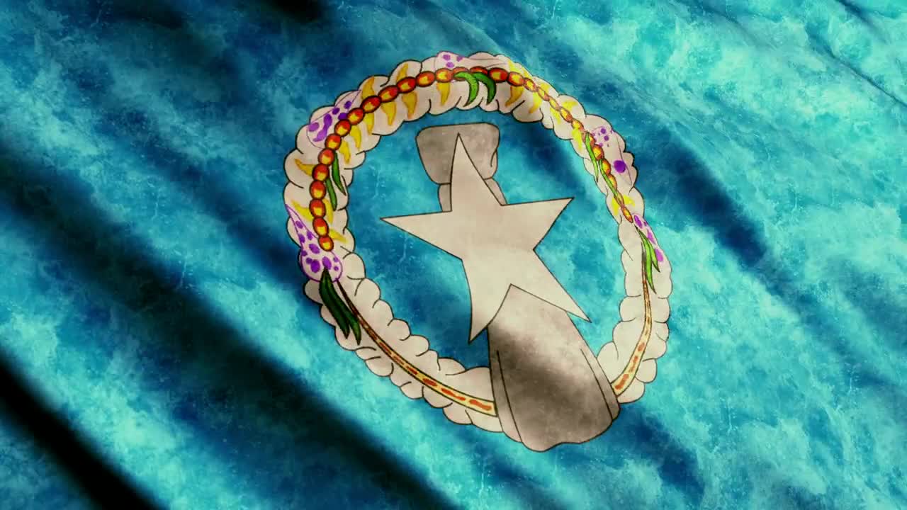 Stock Video Northern Marina Islands Waving Flag D Live Wallpaper