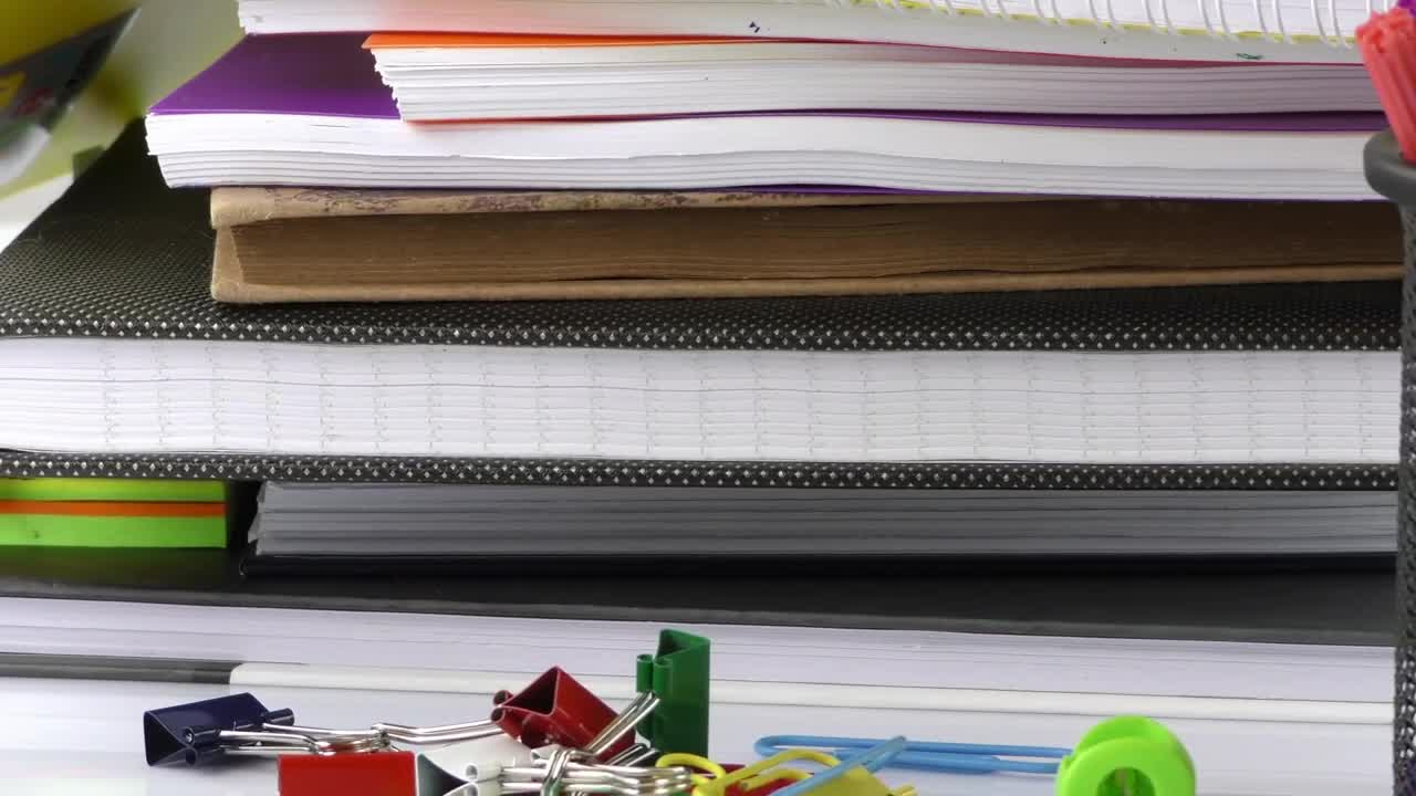 Stock Video Notebooks And Pens Of A Student Live Wallpaper