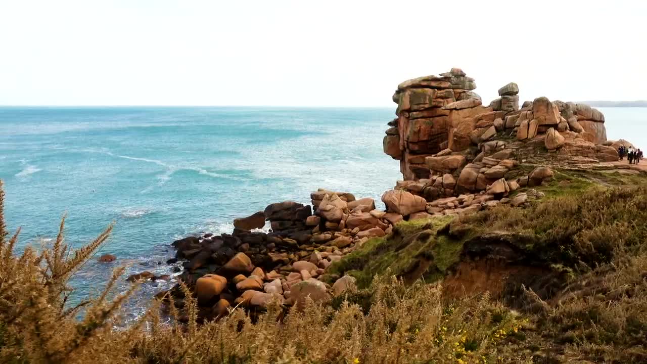 Stock Video Ocean Coast With Rocky Cliffs Live Wallpaper