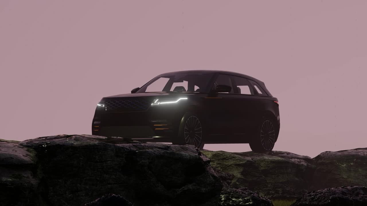 Stock Video Off Road Luxury Vehicle In Nature D Render Live Wallpaper