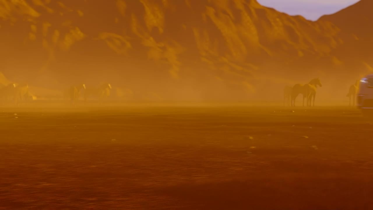 Stock Video Off Road Vehicle Crossing A Wild Environment Live Wallpaper