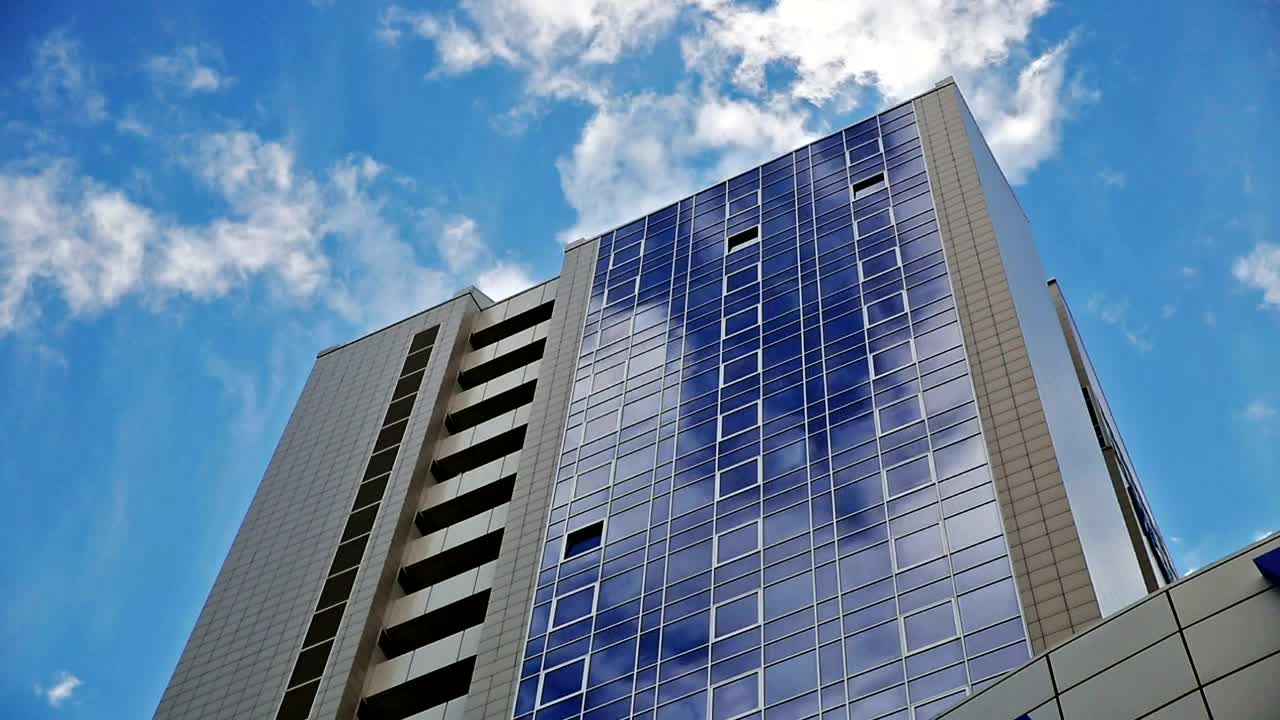 Stock Video Office Building Seen From The Street Live Wallpaper