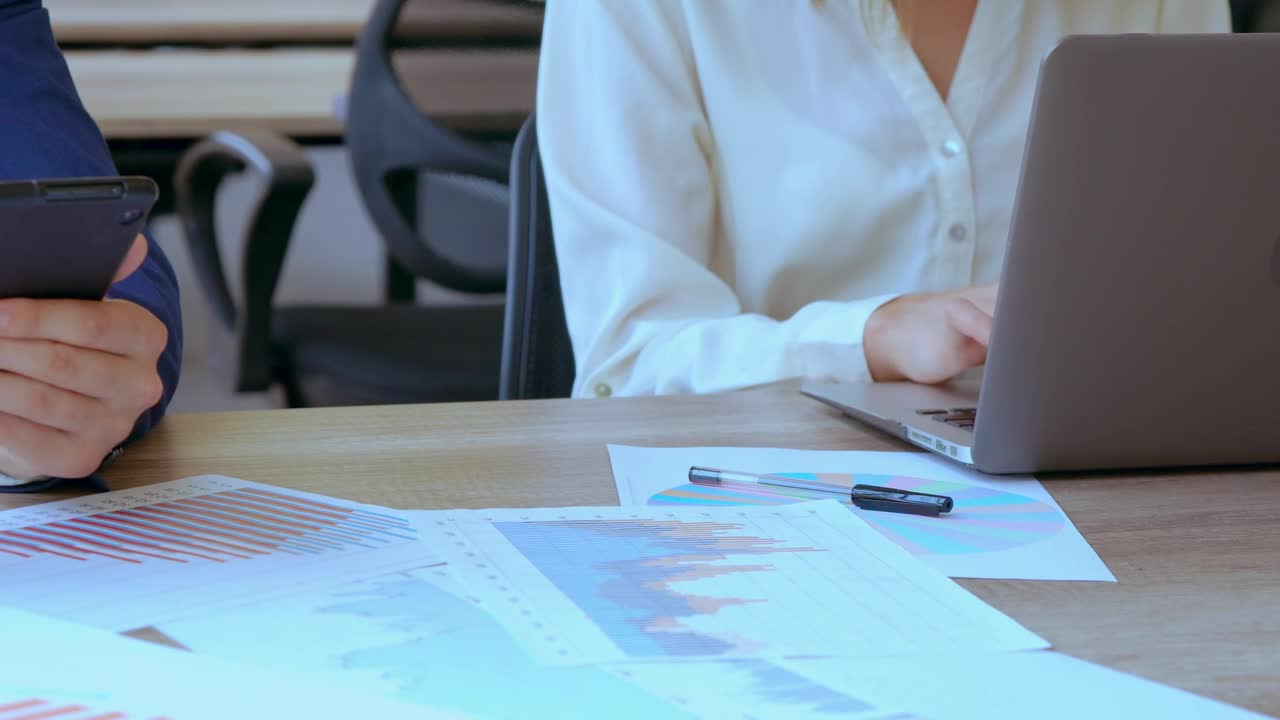Stock Video Office Workers Hands Typing On Their Devices Live Wallpaper