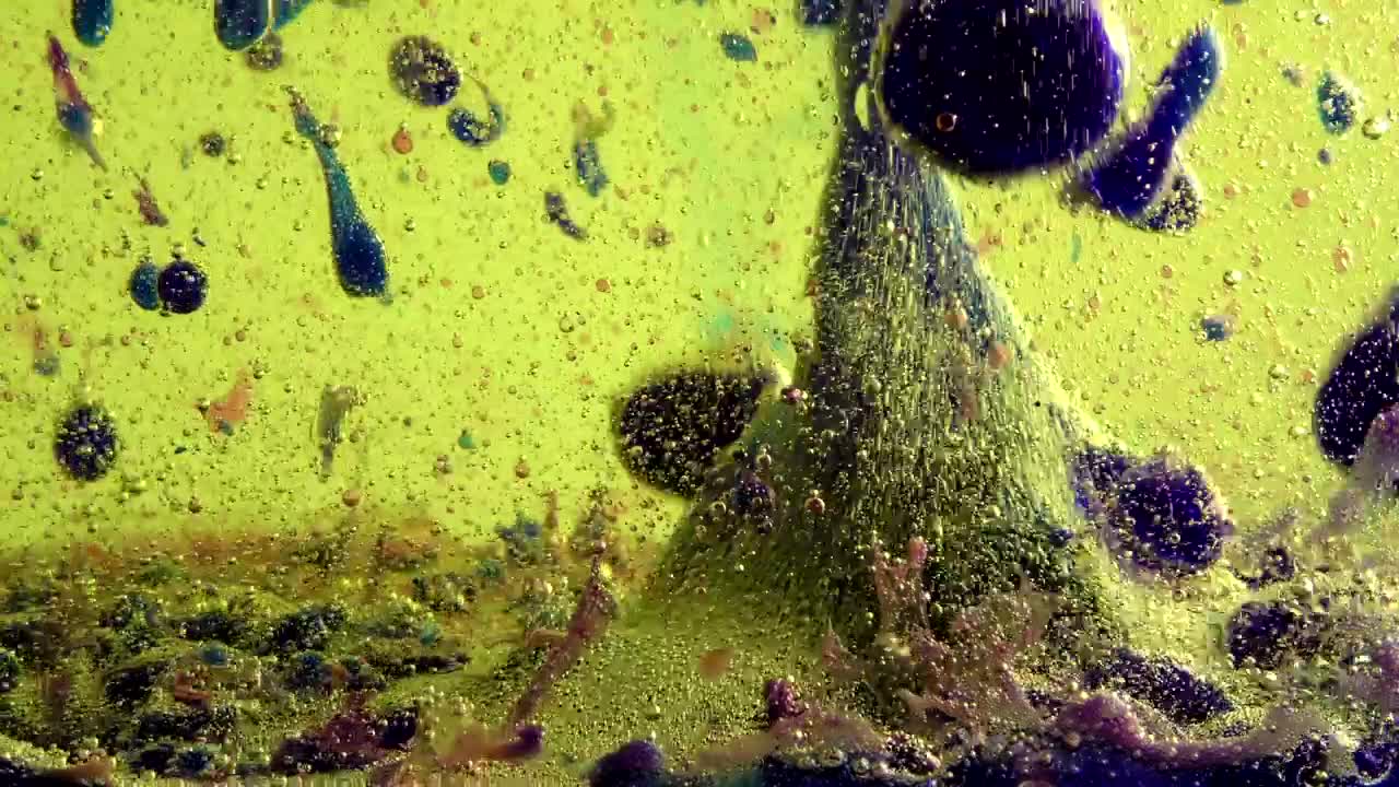 Stock Video Oil And Ink Bubbles Undewater Live Wallpaper