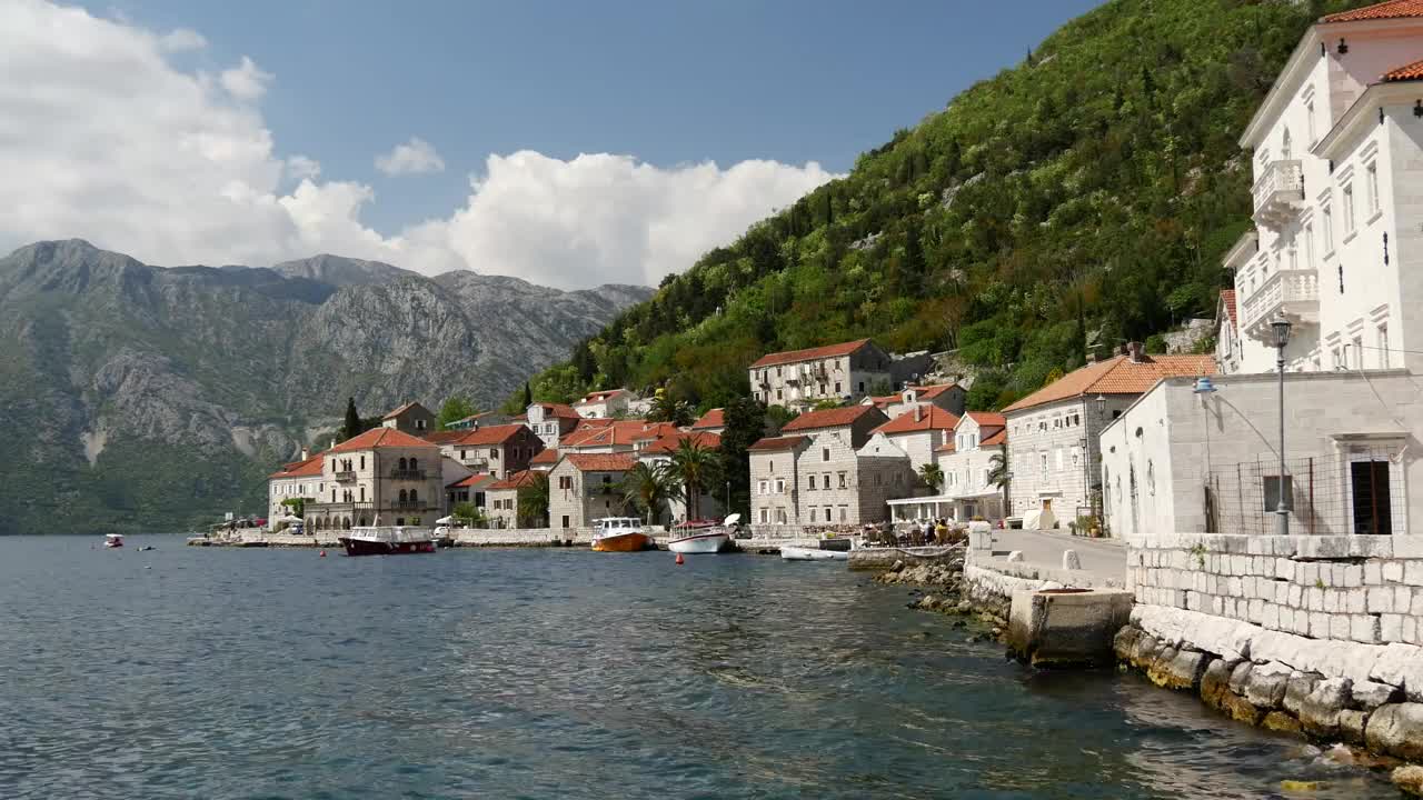 Stock Video Old Beautiful Town By The Sea Live Wallpaper