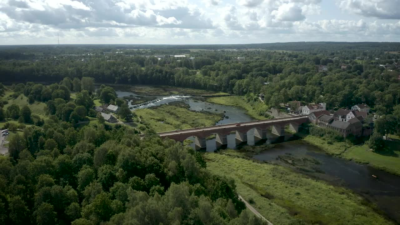 Stock Video Old Bridge And The Forest Live Wallpaper