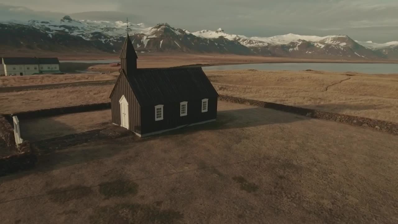 Stock Video Old Church In Iceland Live Wallpaper