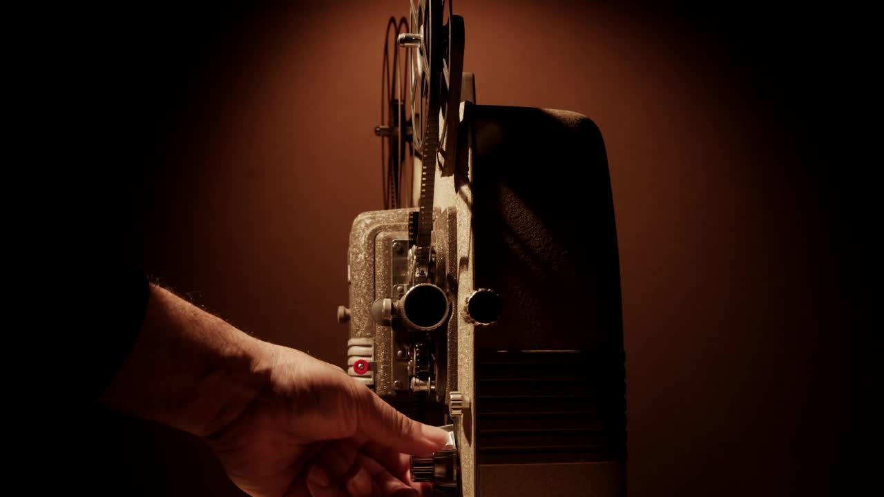 Stock Video Old Film Projector Working Live Wallpaper
